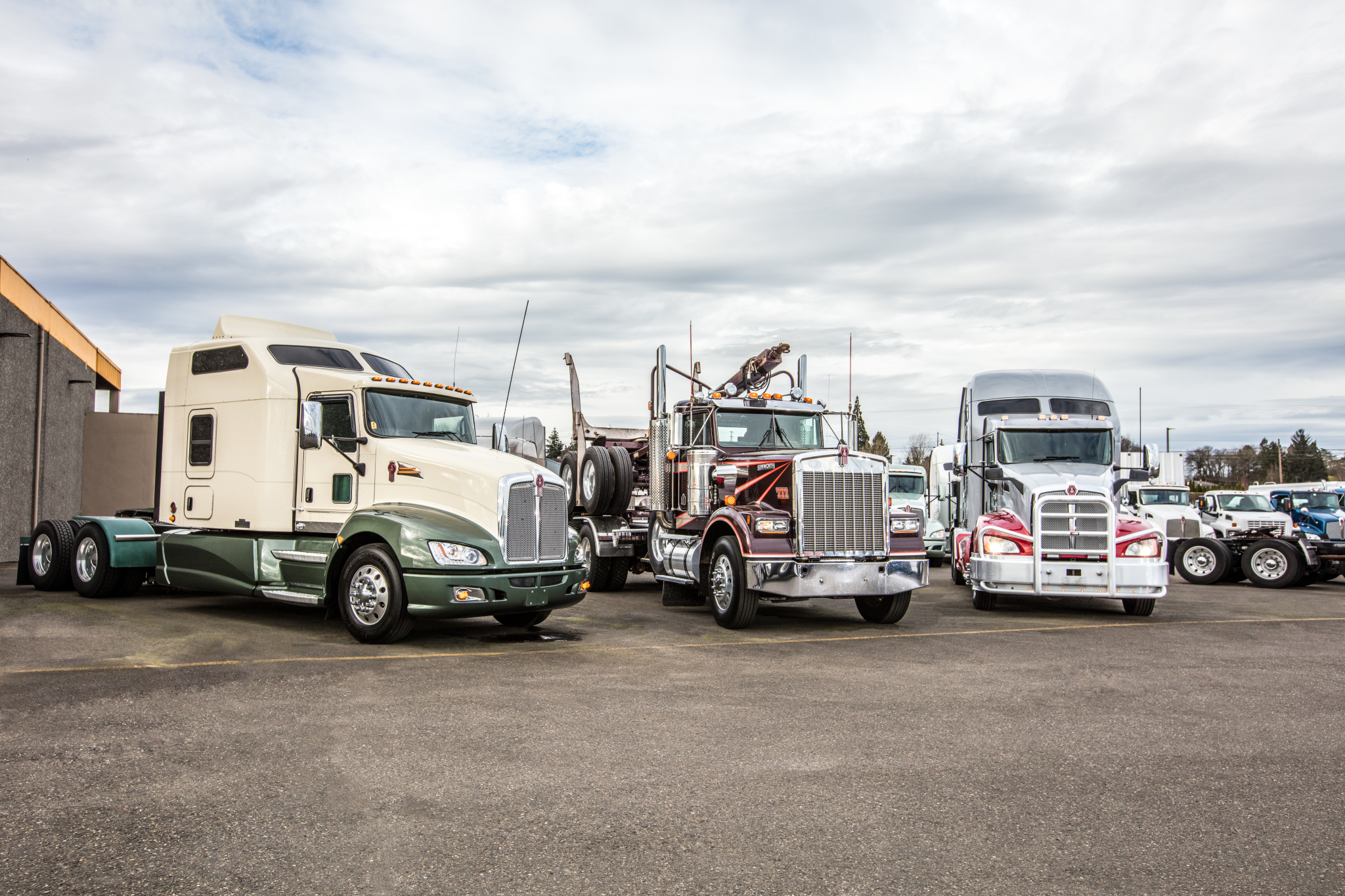 Kenworth trucks on lot