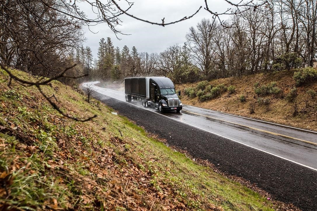 Kenworth truck on the road