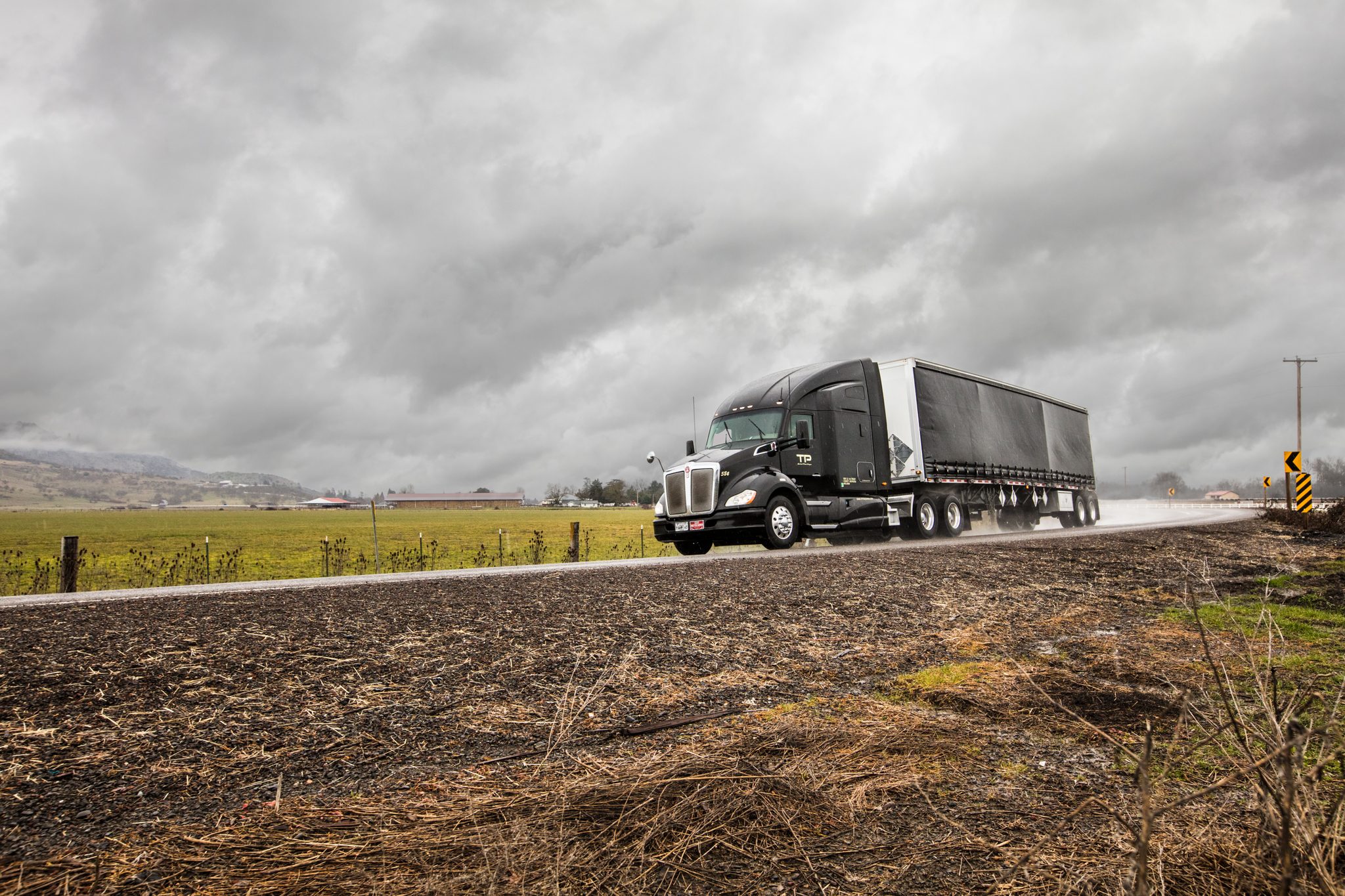Kenworth truck on the road